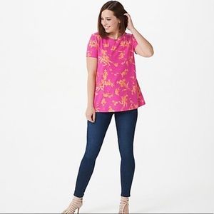 Isaac Mizrahi Floral Knit Swing Top bundle 2 sets